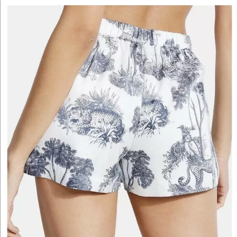 Guess Kitra Shorts Jungle Scape Print Ivory Junior